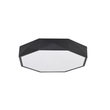 Nova Luce Eben - plafonnier - Ø 40 x 6 cm - 24W LED inclus - noir sable et blanc mat