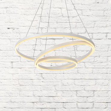 Lucide Triniti - lampe suspendue - Ø 80 x 135 cm - 136W LED dimmable inclus - blanc