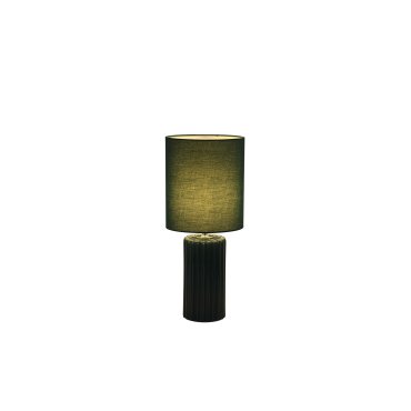 Searchlight Groove - lampe à poser - Ø 22 x 51 cm - vert olive
