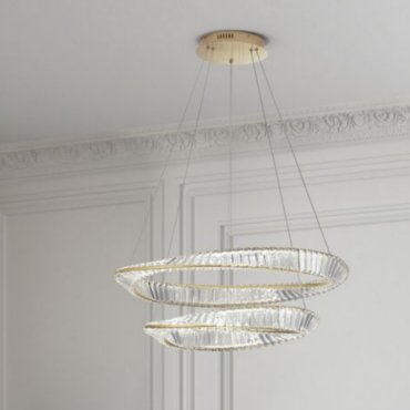 Nova Luce Aurelia - suspension - Ø 80 x 150 cm - 72W LED dimmable inclus - or