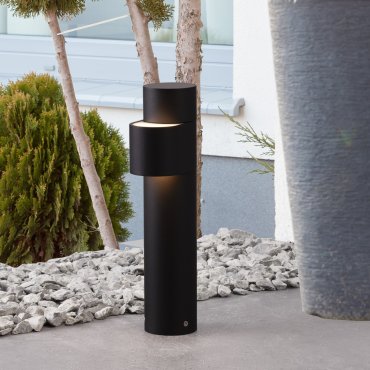 Nova Luce Aduro - lampe de jardin - 7,5 x 35 x 11,7 cm - 8W LED inclus - IP54 - anthracite foncé