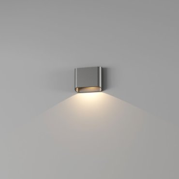 Artdelight Diaz 1L - applique murale - 14,5 x 12 x 3,8 cm - 6W LED inclus - IP54 - métal brossé
