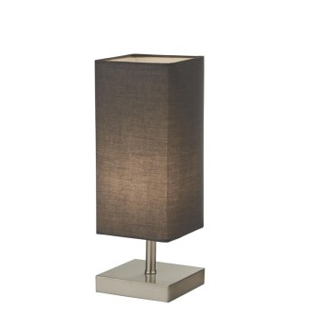 Searchlight Valley - lampe à poser - 12 x 12 x 35 cm - argent satiné et gris foncé