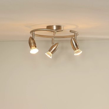 Lucide Caro 3 - spot en saillie - Ø 31 x 13 cm - 3 x 5W LED inclus - chrome satiné