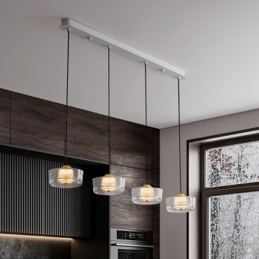 Nova Luce Keros - lampe suspendue - 100 x 200 x 16 cm - 23W LED inclus - platine or