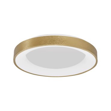 Nova Luce Rando Thin - plafonnier - Ø 60 x 9 cm - 50W LED dimmable inclus - or brossé