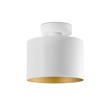 Faro Janet - plafonnier - Ø 18 x 17,5 cm - blanc et or