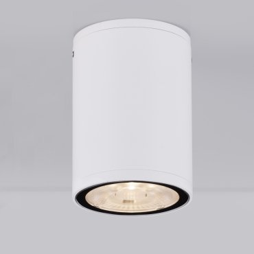 Nova Luce Lumina - plafonnier extérieur - Ø 6,5 x 9 cm - 6W LED inclus - IP65 - blanc sablé