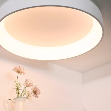 Lucide Talowe - plafonnier - Ø 80 x 13 cm - 80W LED dimmable inclus - blanc