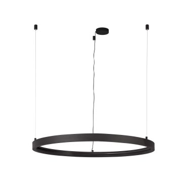 Nova Luce Loop 01 - profilé suspendu magnétique rond - Ø 90 x 120 cm - noir