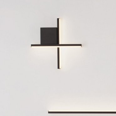 Nova Luce Cross - applique murale - 30 x 30 x 4 cm - 10W LED inclus - noir sablé