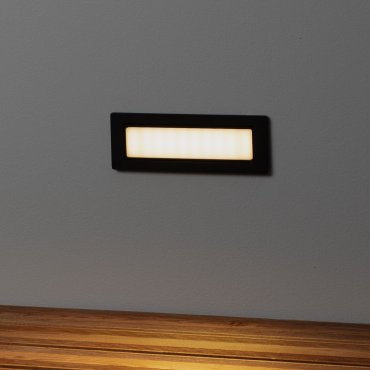 Nova Luce Echo - applique encastrée - 17,6 x 6,25 x 6,3 cm - 6W LED inclus - IP54 - noir sablé
