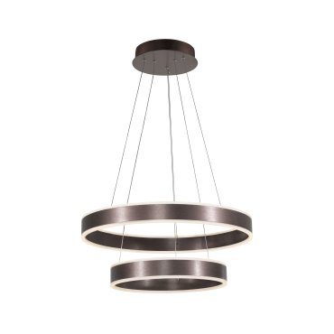 Nova Luce Nador - lampe suspendue - Ø 60 x 120 cm - 75W LED dimmable inclus - brun café