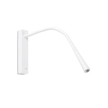 Faro Flin - applique murale avec interrupteur - 35,6 x 3,5 x 27,3 cm - 3W LED inclus - blanc mat