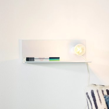 Lucide Sebo - applique murale avec interrupteur - 37 x 13 x 13 cm - blanc