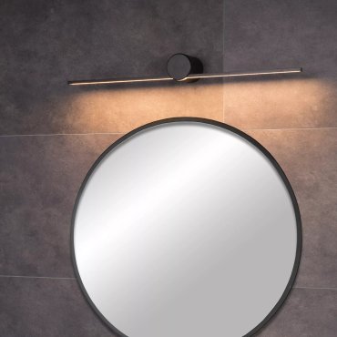 Lucide Mizar - applique murale - 60 x 7,2 x 6,5 cm - 6W LED inclus - IP44 - noir