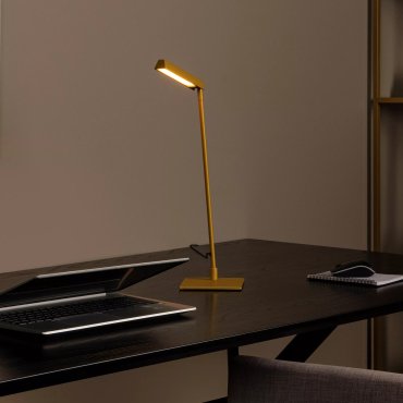 Lucide Lavale - lampe à poser - 27,2 x 13 x 42,3 cm - 3W LED avec fonction dimmer inclus - ocre jaune