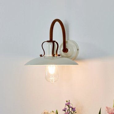 Lucide Romer - applique murale - 24 x 32 x 21 cm - crème, rouille