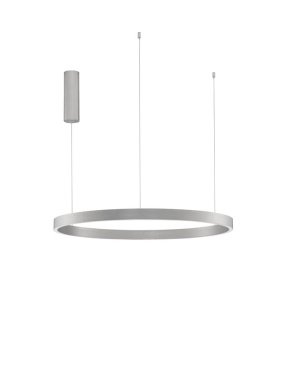 Nova Luce Elowen - lampe suspendue - Ø 80 x 150 cm - 77W LED dimmable inclus - silver