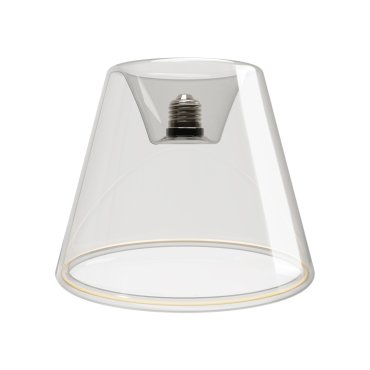 Creative Cables Lampe LED Ghost Cone - Ø 19 x 15 cm - E27 - 6W - 2200K - transparent
