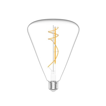 Daylight Italia Lampe LED Cône - Ø 14 x 20 cm - E27 - 10W dimmable - 2700K - transparent