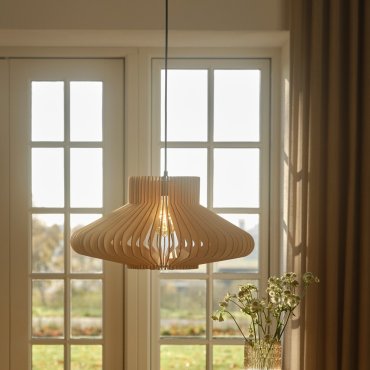 Nordlux Manago - lampe suspendue - Ø 50 x 225 cm - nature
