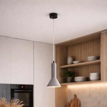 Nova Luce Dylan - suspension - Ø 19,5 x 150 cm - gris