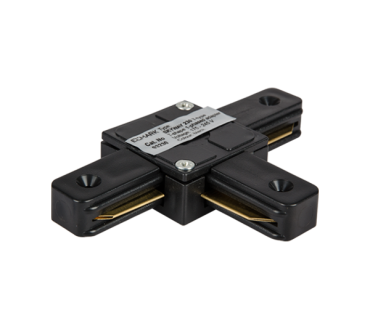 Elmark track accessories - T connector - 1 phase track system - black