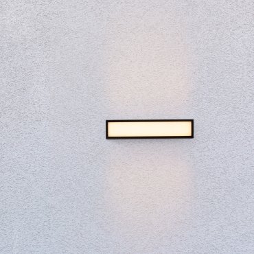 Nova Luce Inga - applique murale extérieure - 30 x 6,5 x 7,3 cm - 18W LED inclus - IP65 - anthracite foncé
