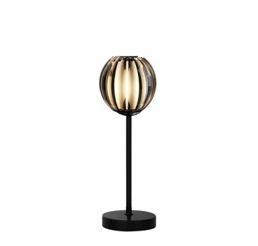 Searchlight Blossom - lampe à poser - Ø 12 x 44 cm - noir, chrome et transparent