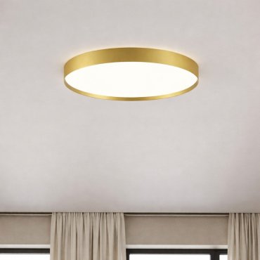 Nova Luce Roi - plafonnier - Ø 50 x 8,5 cm - 48W dimmable LED inclus - or brossé