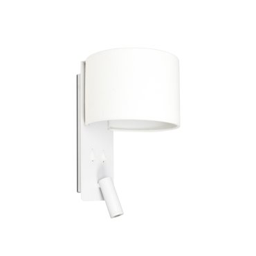 Faro Fold - applique murale avec interrupteur - 20 x 22 x 30 cm - 3W LED inclus - blanc mat