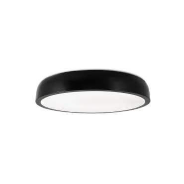 Faro Cocotte - plafonnier - Ø 43 x 8 cm - 30W LED inclus - noir brillant