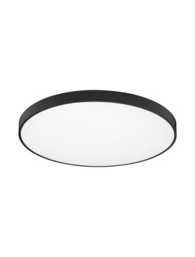 Nova Luce Perfect Profile - plafonnier - Ø 80 x 10 cm - 80W LED dimmable inclus - noir