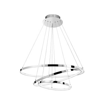 Nova Luce Aria - lampe suspendue - Ø 80 x 120 cm - 145W LED inclus - chrome