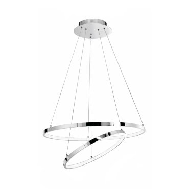 Nova Luce Aria - lampe suspendue - Ø 60 x 120 cm - 85W LED dimmable inclus - chrome