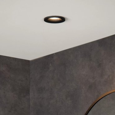 Lucide Ziva - spot encastrable - Ø 84 mm, Ø 75 mm encastrable - IP44 - noir