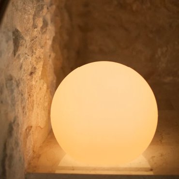 New Garden Buly 40 - boule lumineuse avec câble - Ø 40 x 35 cm - 7W LED inclus - citron vert translucide
