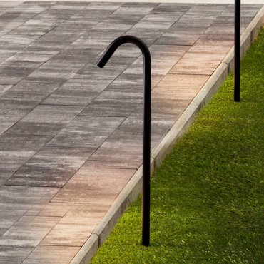 Nova Luce Gleam - lampe de jardin - 20 x 80 x 3 cm - 5W LED inclus - IP65 - anthracite foncé