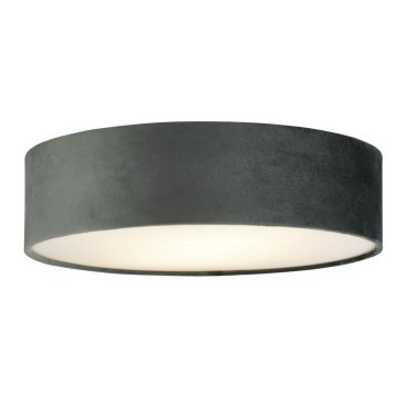 Searchlight Drum - plafonnier - Ø 38 x 10 cm - gris