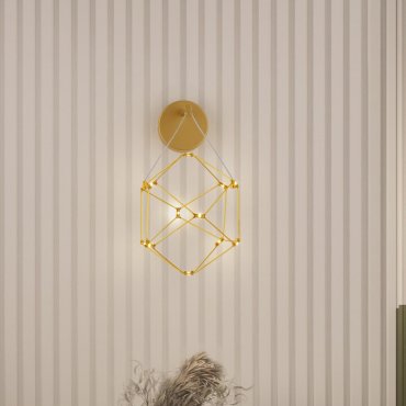 Nova Luce Nebula - applique murale - 17 x 31 x 23,4 cm - 6W LED inclus - doré