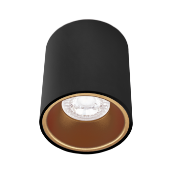 Century Italia Essenza - spot de construction 1L - Ø 9,6 x 10,2 cm - or et noir