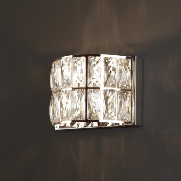 Maxlight Diamante - applique murale - 16 x 9 x 12 cm - chrome