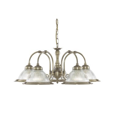 Searchlight American Diner - lampe suspendue - Ø 62 x 82 cm - laiton antique