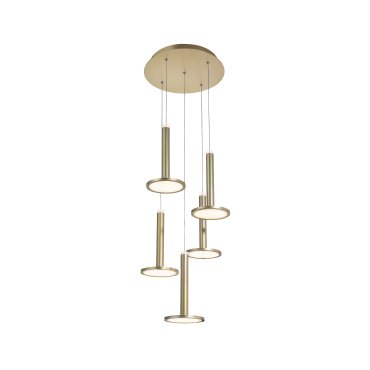 Nova Luce Palencia - lampe suspendue - Ø 41 x 150 cm - 53W LED inclus - laiton doré