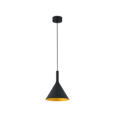 Faro Pam - lampe suspendue - Ø 22 cm - 24W LED inclus - noir et or