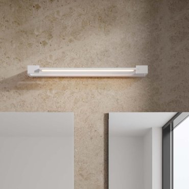 Nova Luce Arga - applique murale - 60 x 4,2 x 10 cm - 17W LED inclus - IP44 - blanc sablé