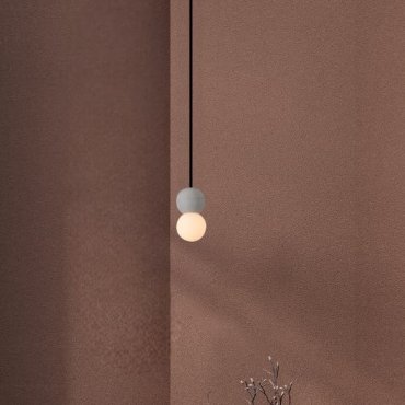Nova Luce Zero - lampe suspendue - Ø 8 x 115 cm - gris