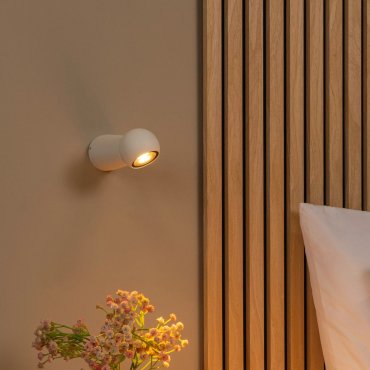Lucide Ipsos - applique murale extérieure - Ø 6 x 15 cm - 6W LED inclus - IP54 - blanc