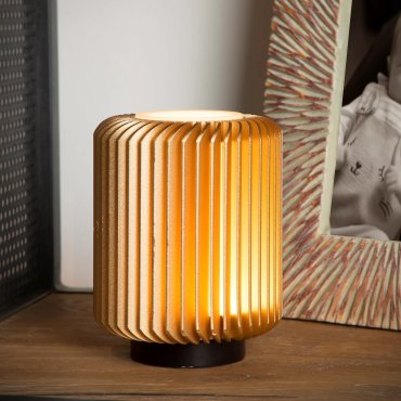Lucide Turbin - lampe à poser - Ø 10,6 x 13,7 cm - 5W LED inclus - mat gold